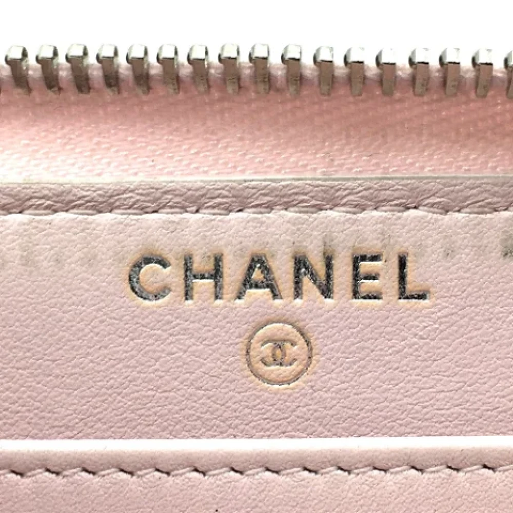 Chanel Vintage Pre-owned Leather wallets Gray Dames