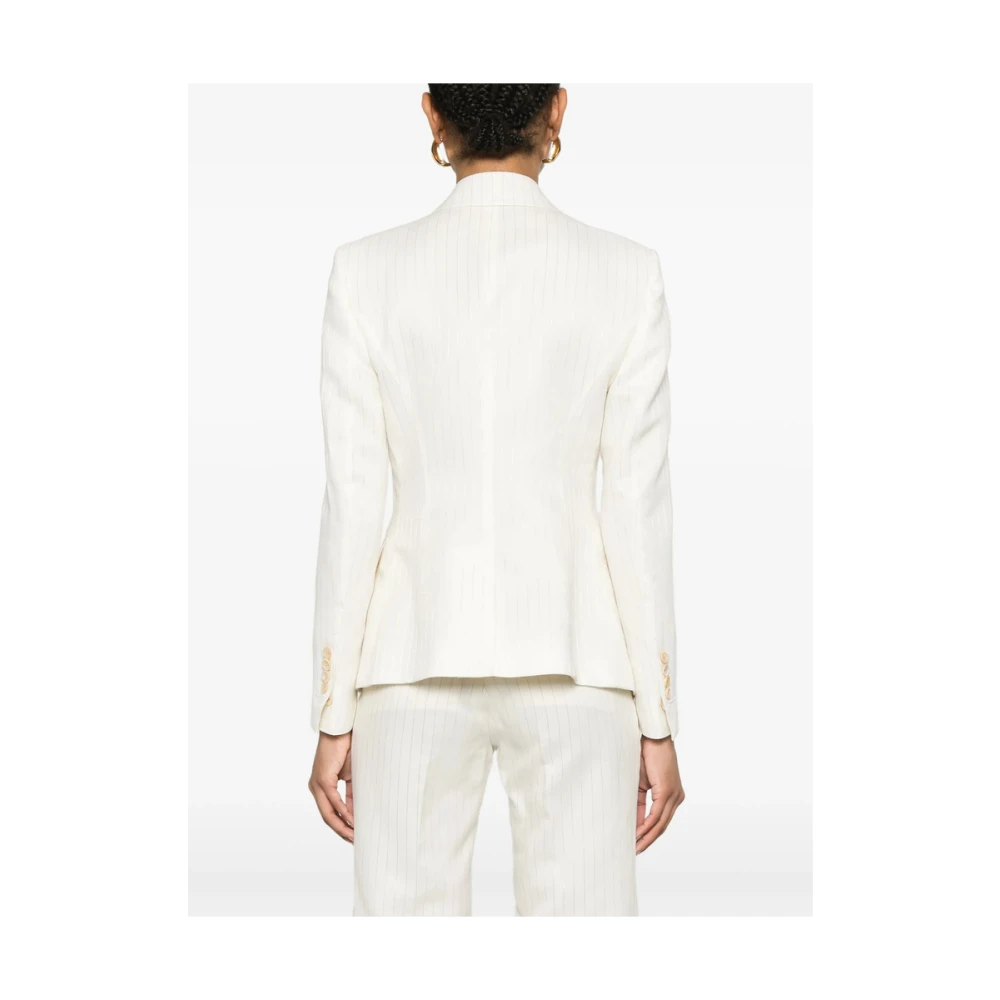 Tom Ford Beige knoopsluiting buitenkleding met zakken Beige Dames
