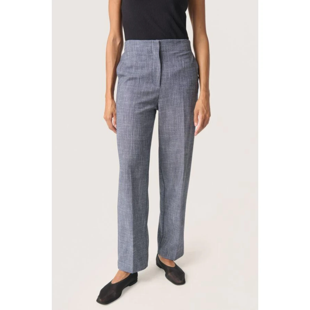 Soaked in Luxury Luxe Broek Slfarren 303360 Blue Dames