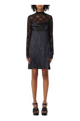 black-lace-satin-elegant-mini-dress