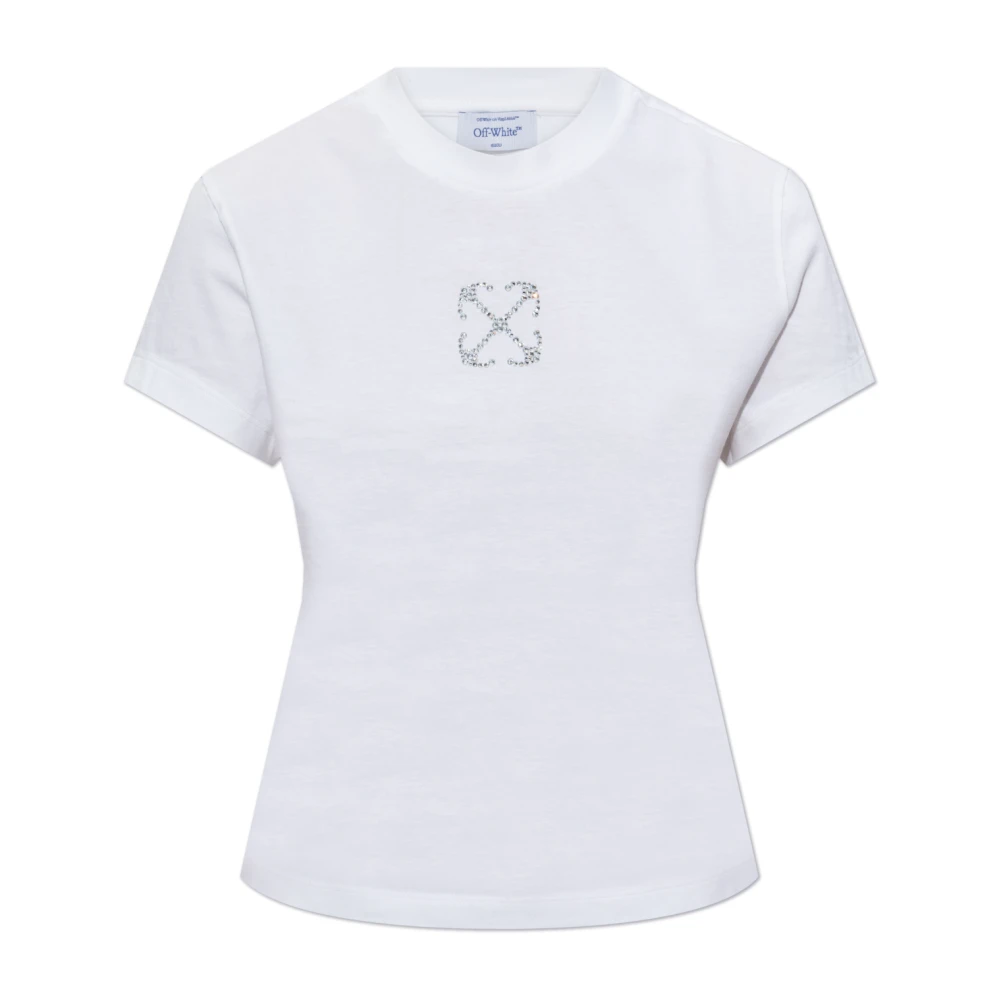 Off White Top met logo White Dames