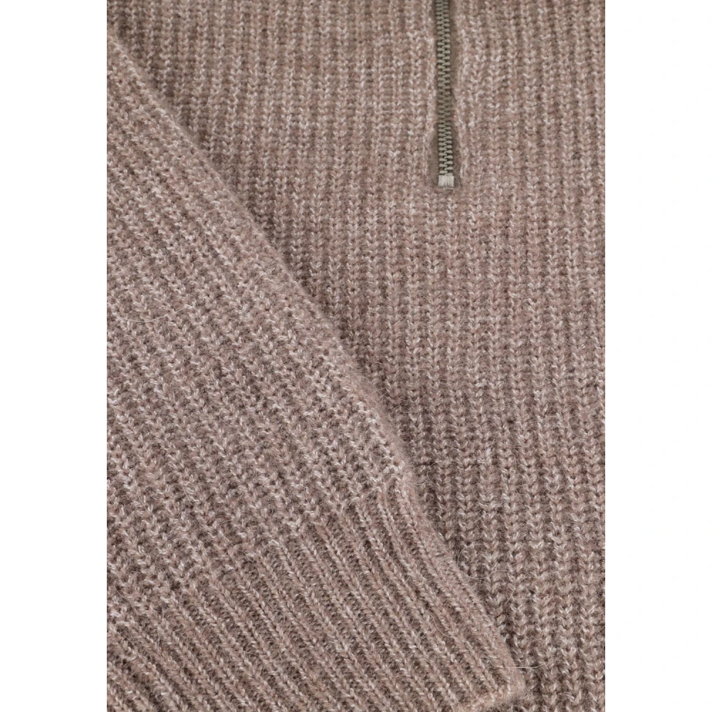 moss copenhagen Bruine Zip Pullover voor Vrouwen Brown Dames