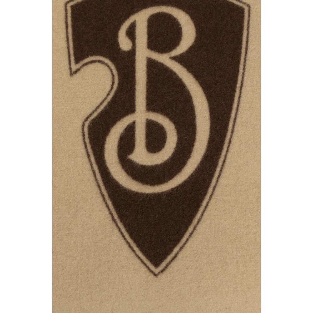 Burberry Sjaal met logo Beige Unisex