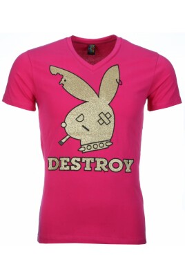 bunny-destroy-print-herr-t-shirt-1334r