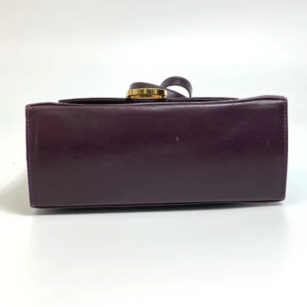 Salvatore Ferragamo Pre-owned Leather handbags Purple Dames