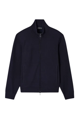 Texturerad sweatshirtjacka