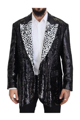 Sequin Blazer Dalmatian Collar