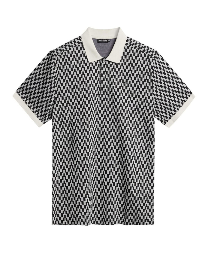 polo-devon-jacquard-noir-logo-classique