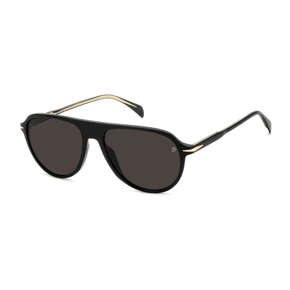 Eyewear By David Beckham Unisex Black Sunglasses, 55 Mm, Pilot Sunglasses