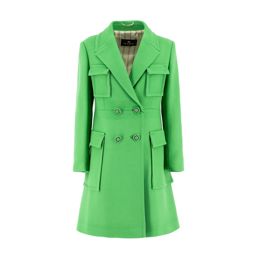 ETRO Klassieke dubbelrij jassen Green Dames