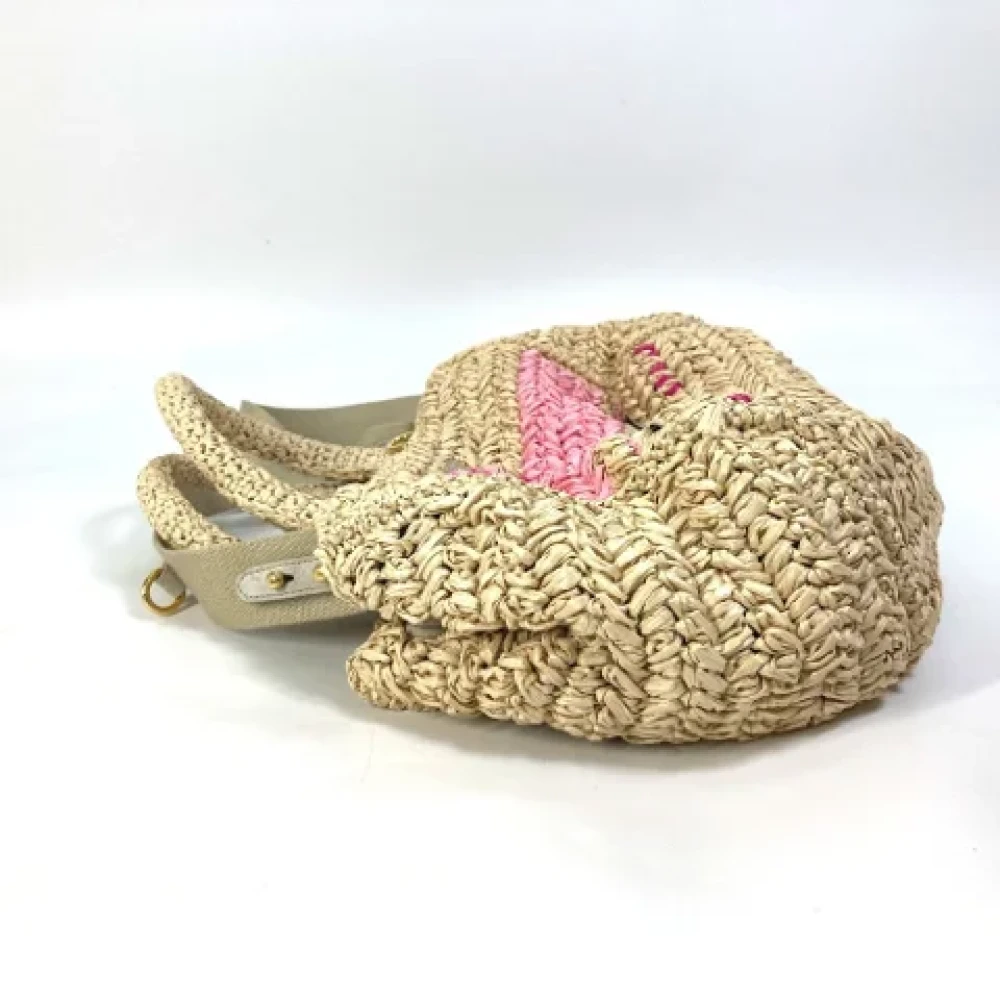 Prada Vintage Pre-owned Fabric prada-bags Beige Dames