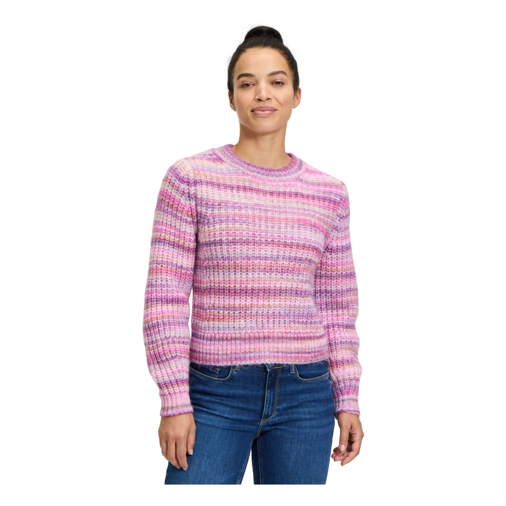 Betty & Co Melange Gebreide Trui Pink Dames