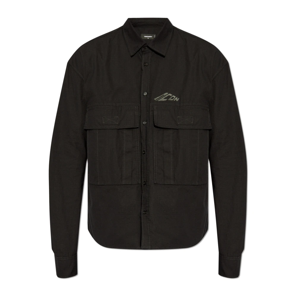 Dsquared2 Shirt met logo Black Heren