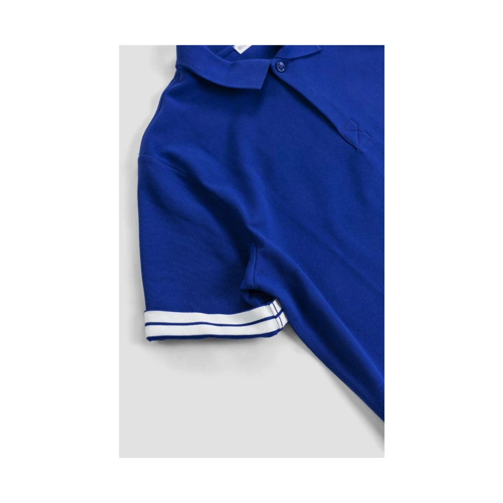 Burberry Blauw Katoenen Piqué Poloshirt Blue Heren