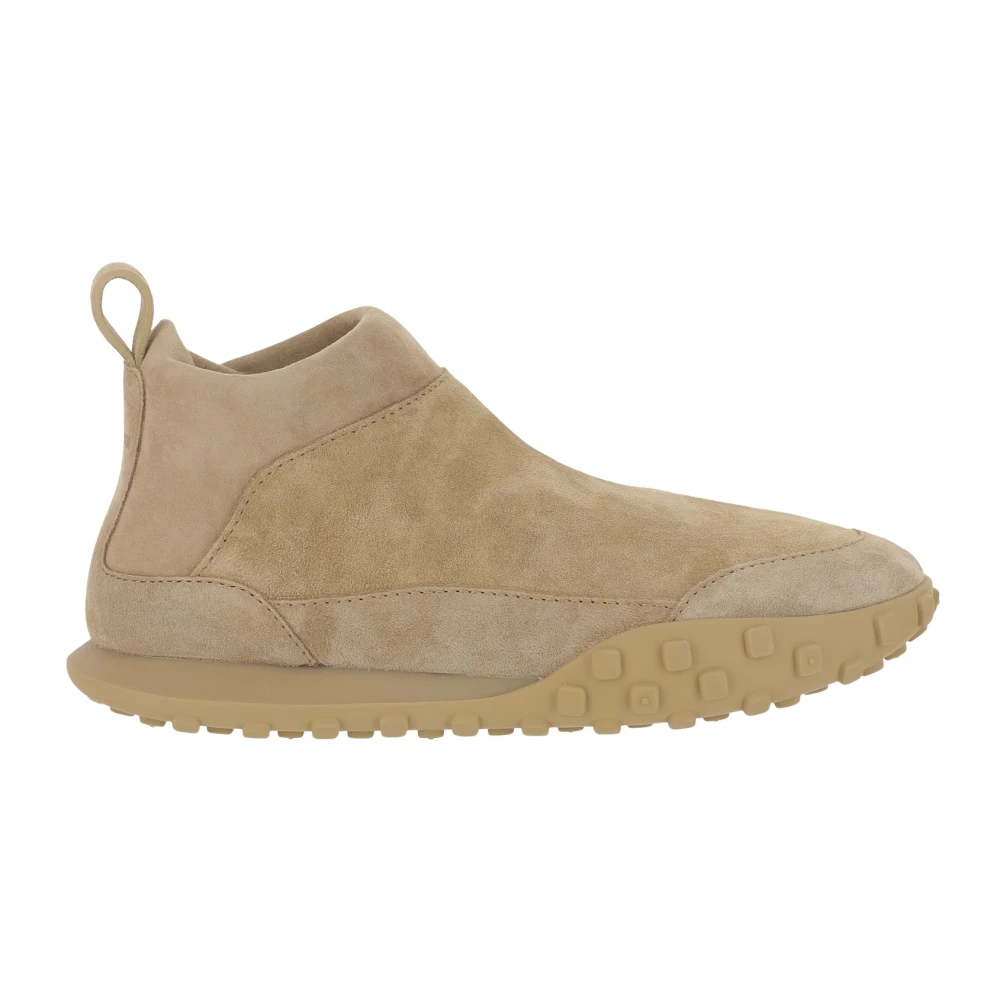 Jil Sander Women's Beige Sneakers, 7 Uk, Suede Leather Trainers