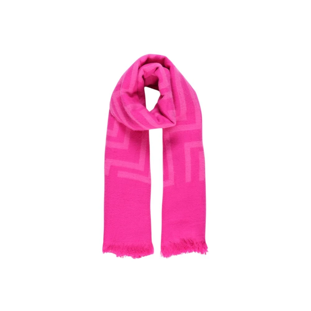 Only Geometric Fringe Scarf Winter Accessory - Female - Winter Scarves - Pink - One Size - Accessories - Image 3