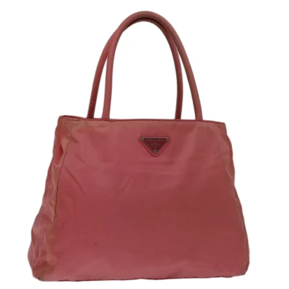 Prada Vintage Pre-owned Nylon handbags Pink Dames
