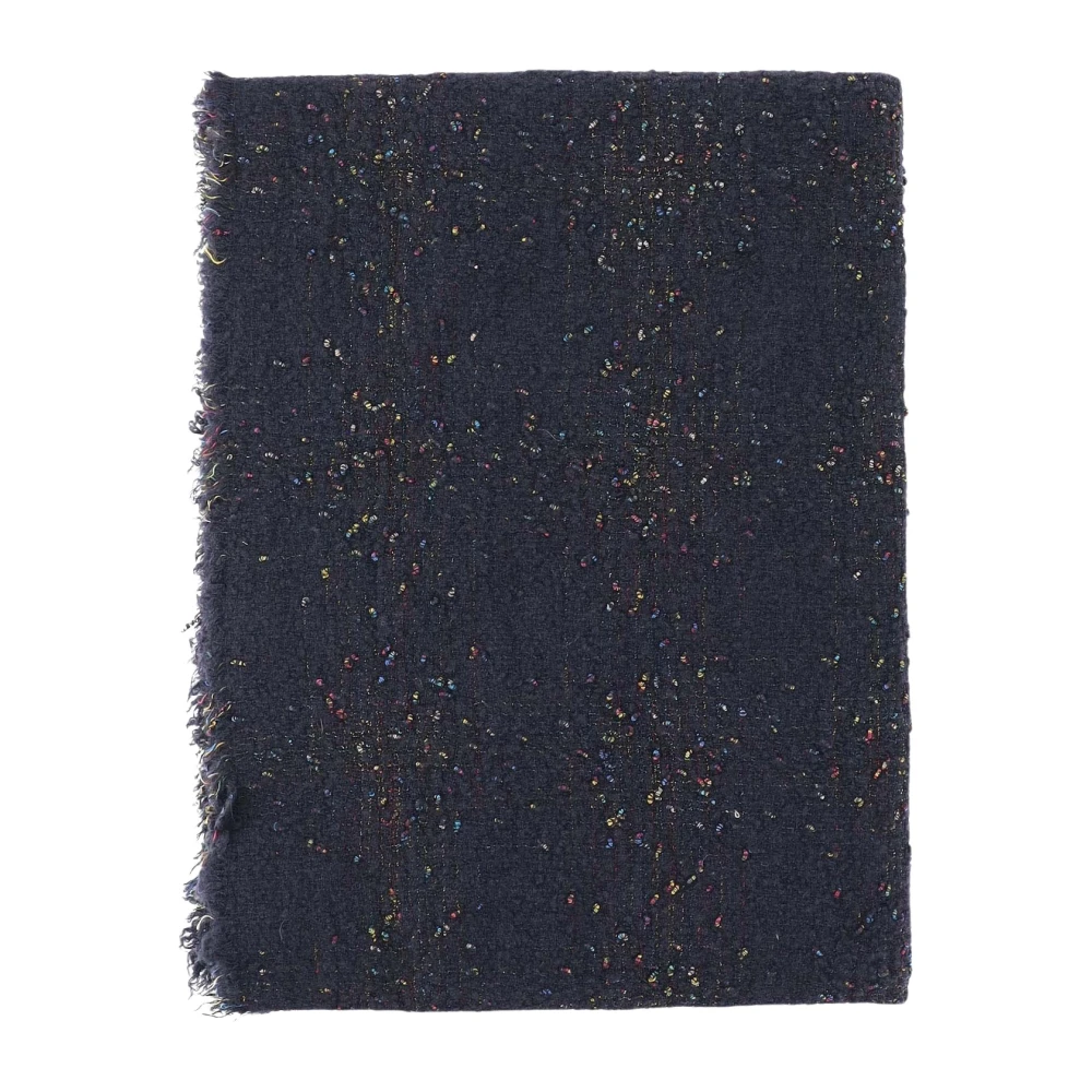 Faliero Sarti Multicolor Wolmix Franje Sjaal Black Heren