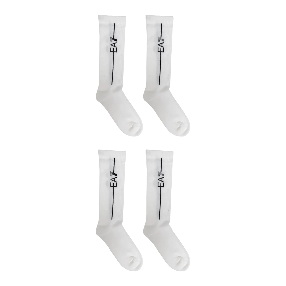 Emporio Armani EA7 Twee-pack sokken White Heren