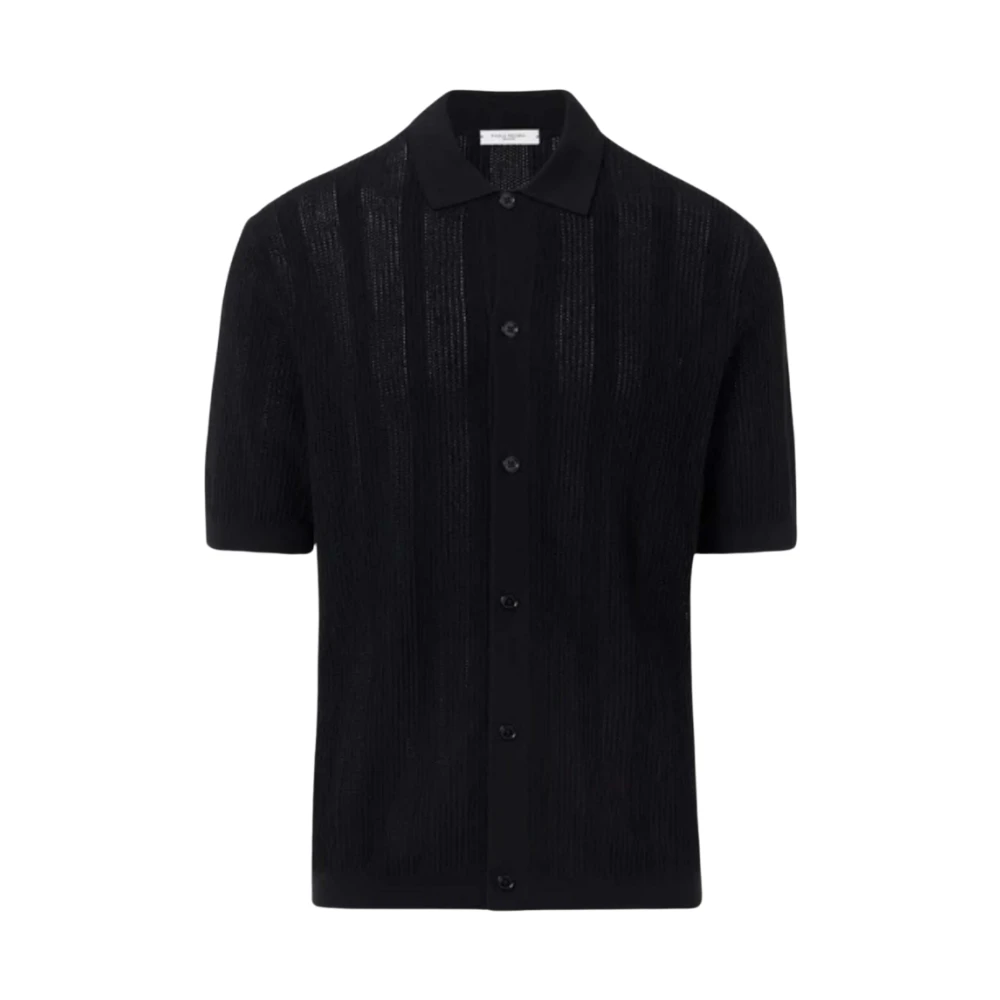 Paolo Pecora Men's Black Camicia Maglia - Polo Shirts - L - Tops