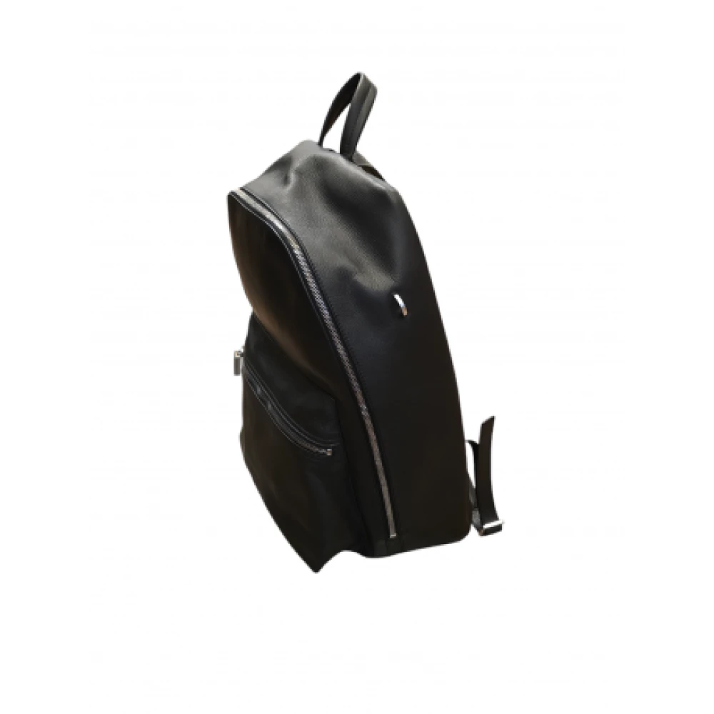 Rick Owens Glad Leren Rugzak met Ritsvakken Black Unisex