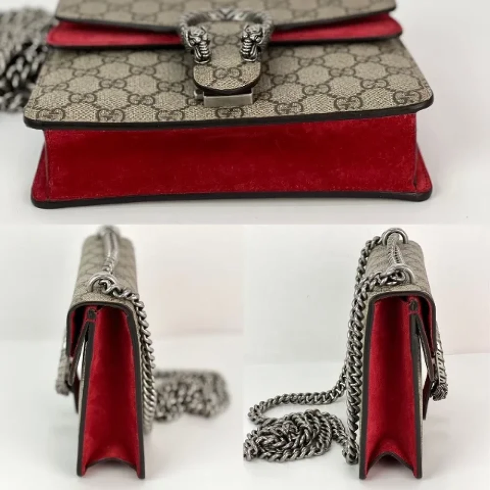 Gucci Vintage Pre-owned Canvas clutches Beige Dames