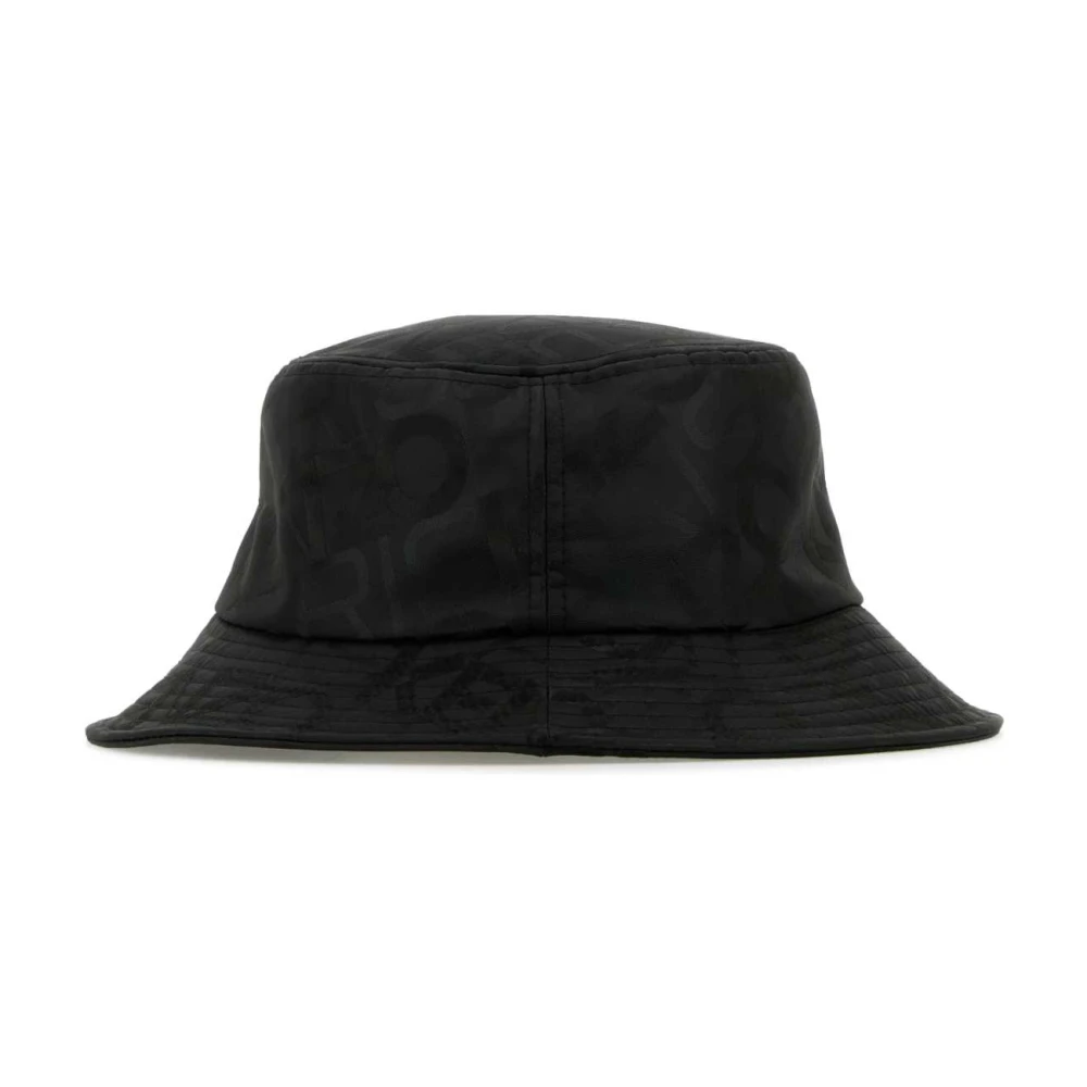 Kenzo Stijlvolle Zwarte Polyester Bucket Hoed Black Unisex