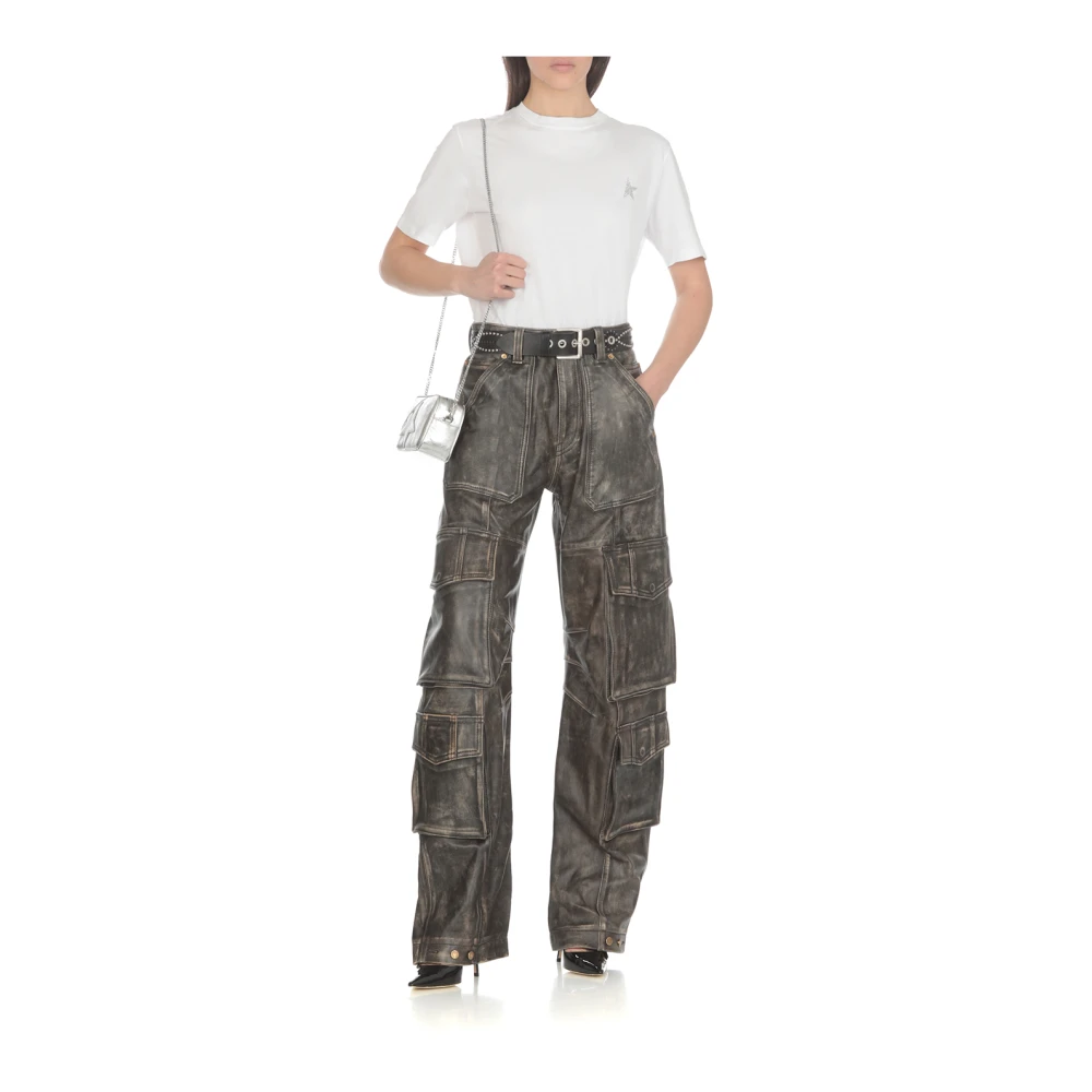 Golden Goose Wide Trousers Brown Dames