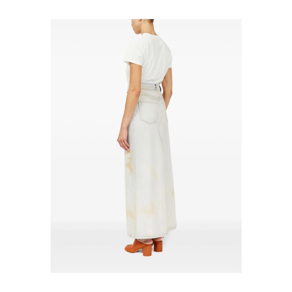 MM6 Maison Margiela Heldere Blauwe Denim Rok Blue Dames
