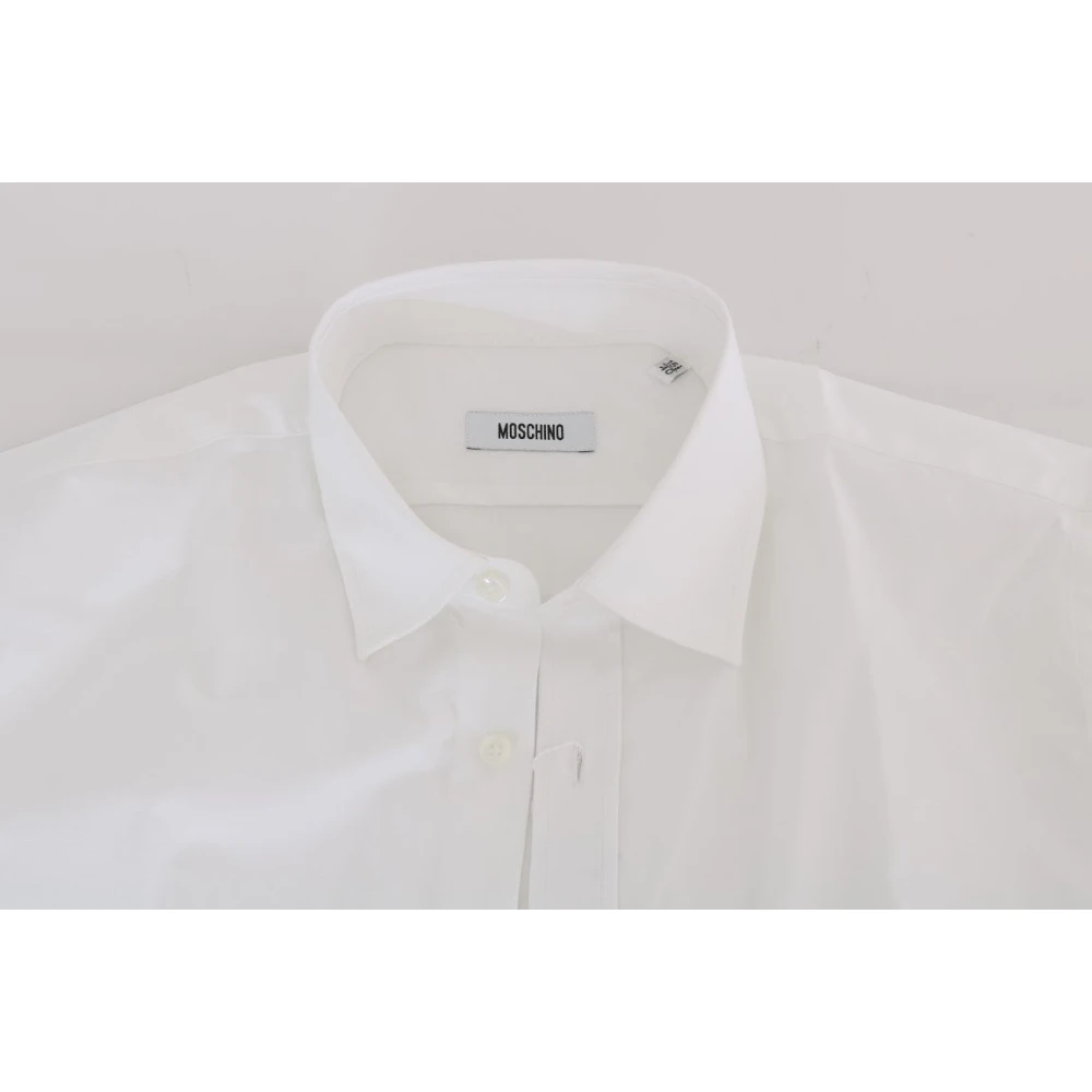 Moschino Wit Katoenen Slim-Fit Overhemd White Heren
