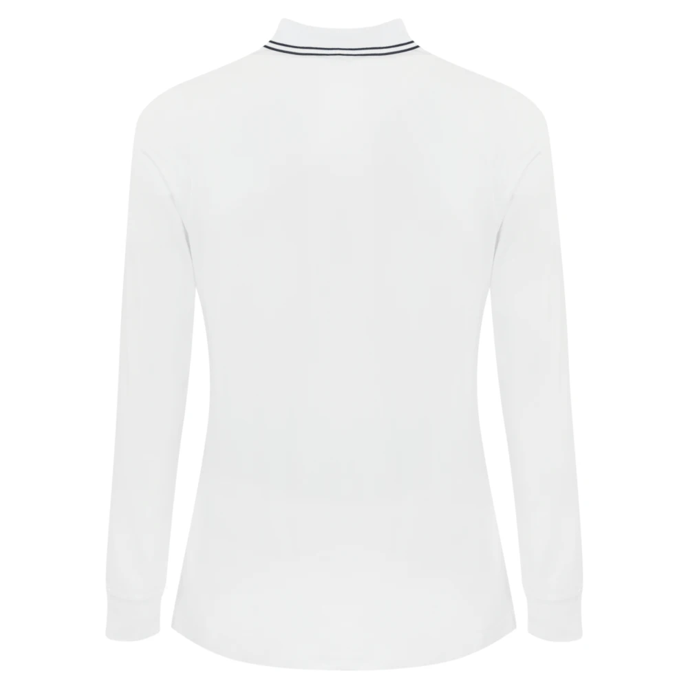 Stone Island Witte Katoenen Polo Lange Mouw White Heren