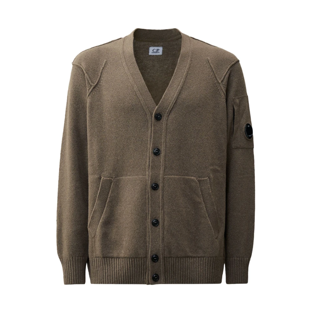 C.P. Company Wollen Cardigan met Details Brown Heren