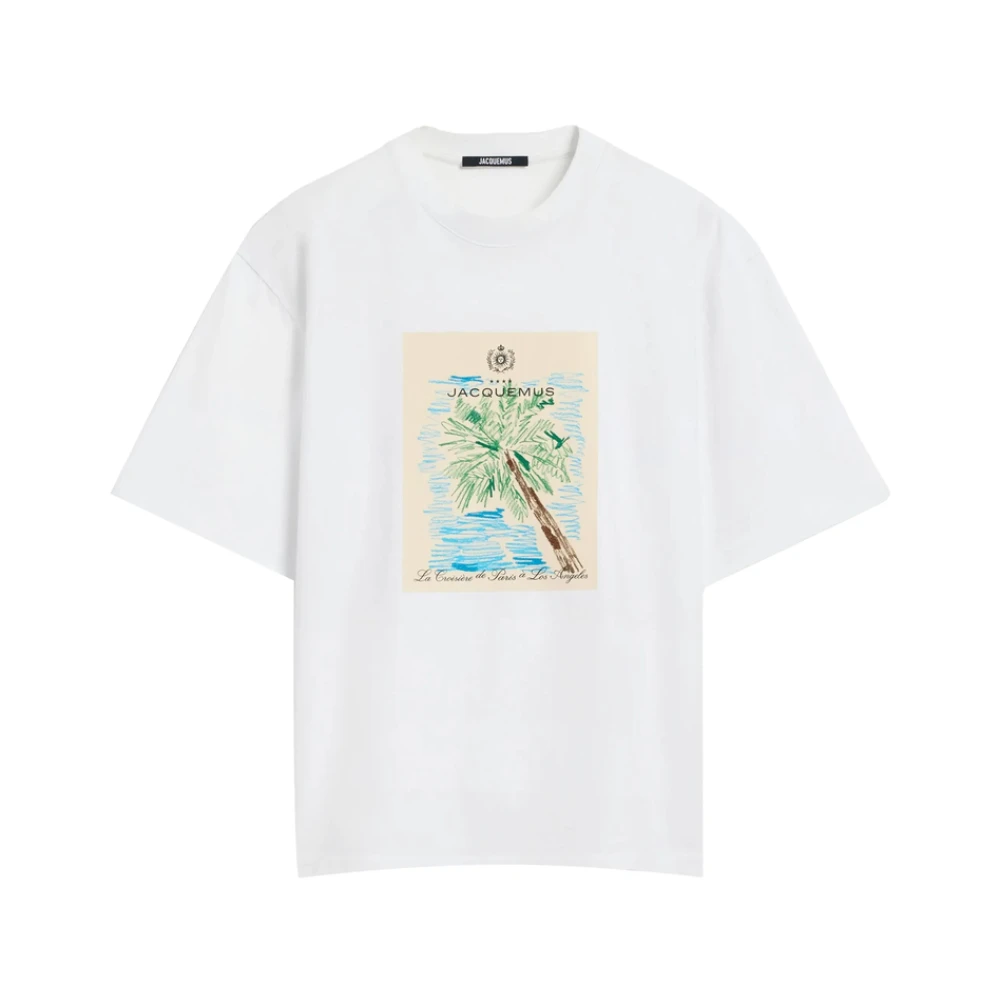 Jacquemus Witte Crew Neck T-shirt White Heren