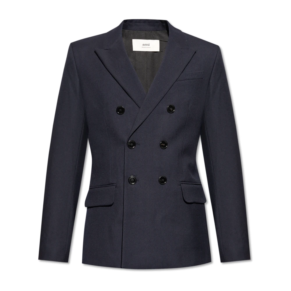 Ami Paris Dubbelrijige blazer Blue Heren