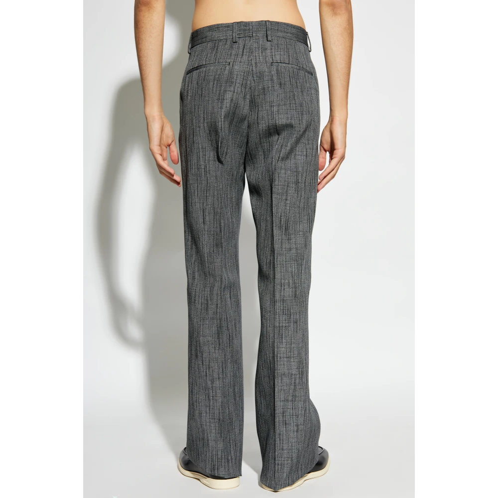 Salvatore Ferragamo Gekreukelde broek Gray Heren