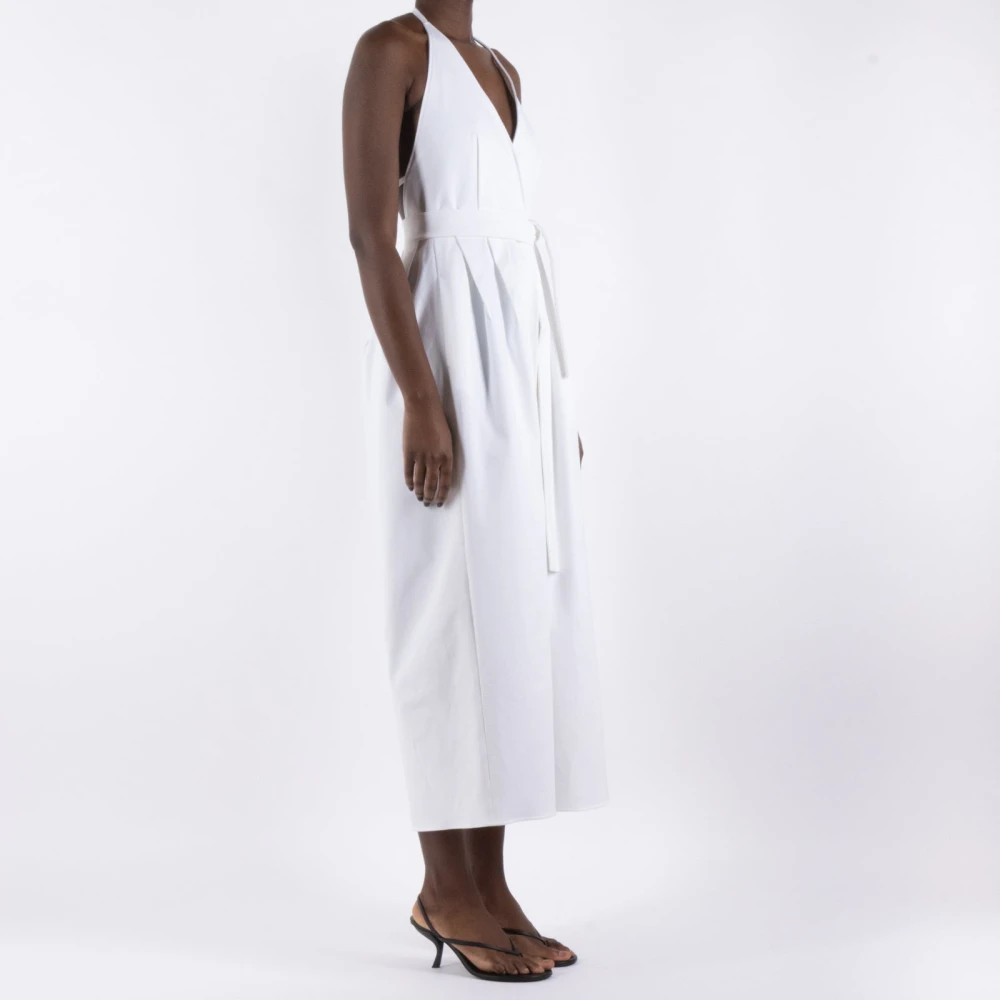 Max Mara Witte Katoenen Jurk White Dames