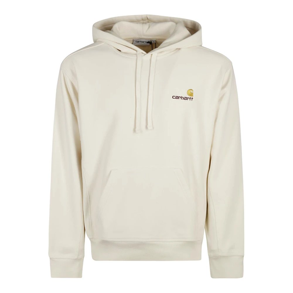 Carhartt Wip Men's White Brushed Hooded Script Sweatshirt - Hoodies - Xl - Sweatshirts & Hoodies