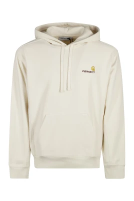 Borstad Hoodie med Skrift