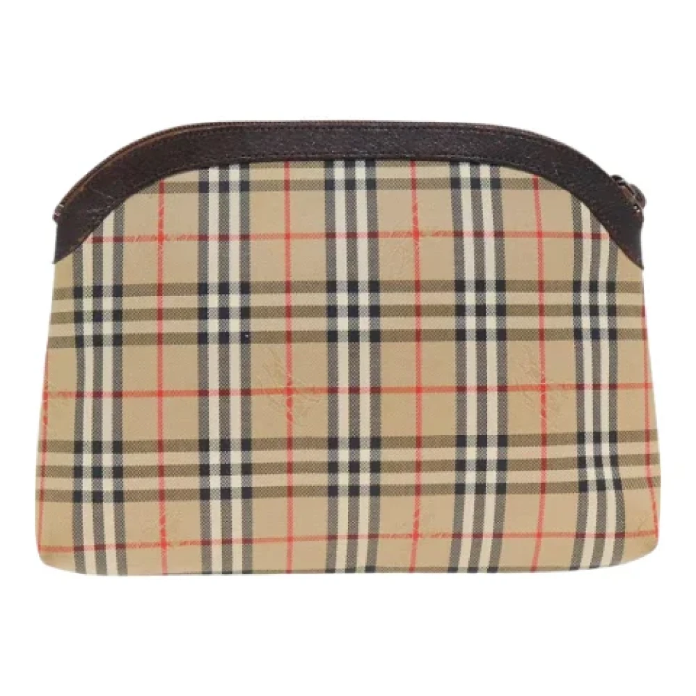 Burberry Vintage Pre-owned Canvas pouches Beige Dames
