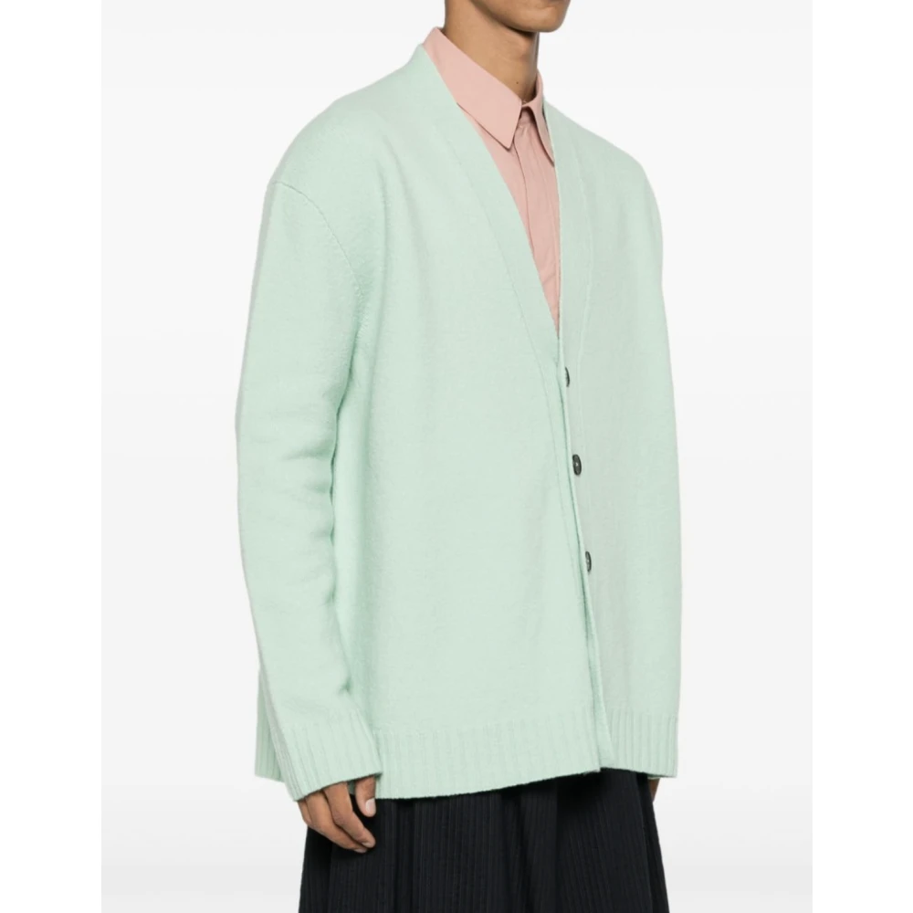 Jil Sander Lichtgroene Cardigan Sweater Green Heren