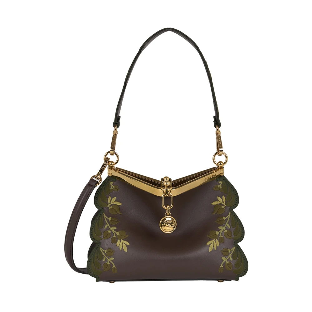 ETRO Bruine Bloemen Geborduurde Vela Tas Brown Dames