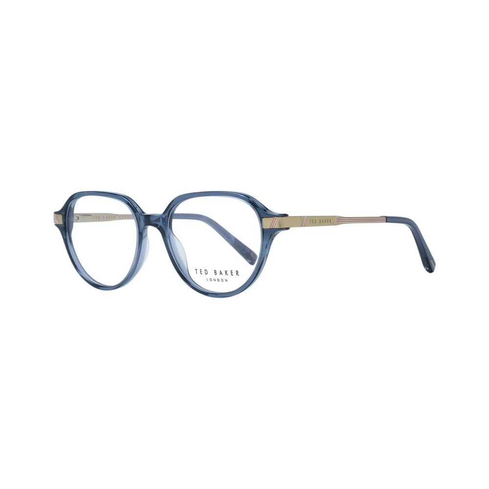 Ted Baker Stijlvolle Blauwe Ronde Optische Bril Blue Dames