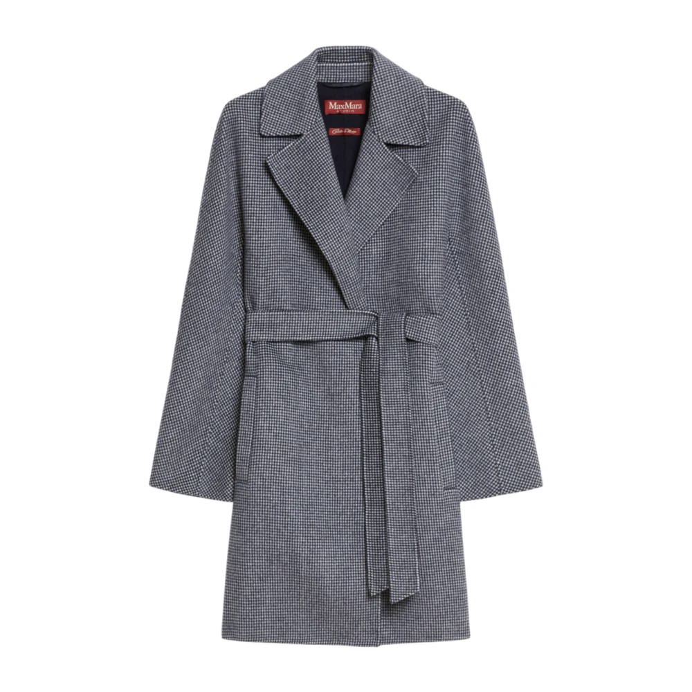 Max Mara Studio Korte wollen jas met kimonomouwen Gray Dames