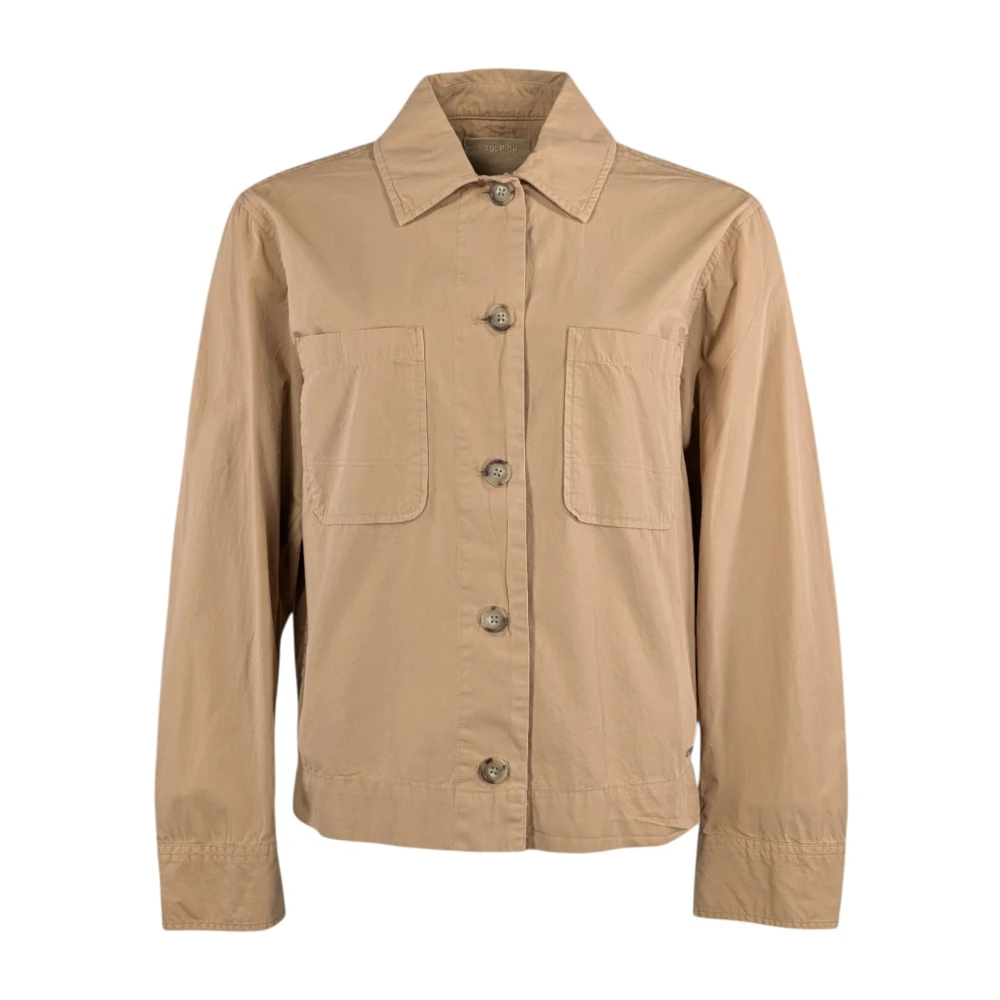Woolrich Women's Beige Pocket Jacket - Light Jackets - Xs - Jackets