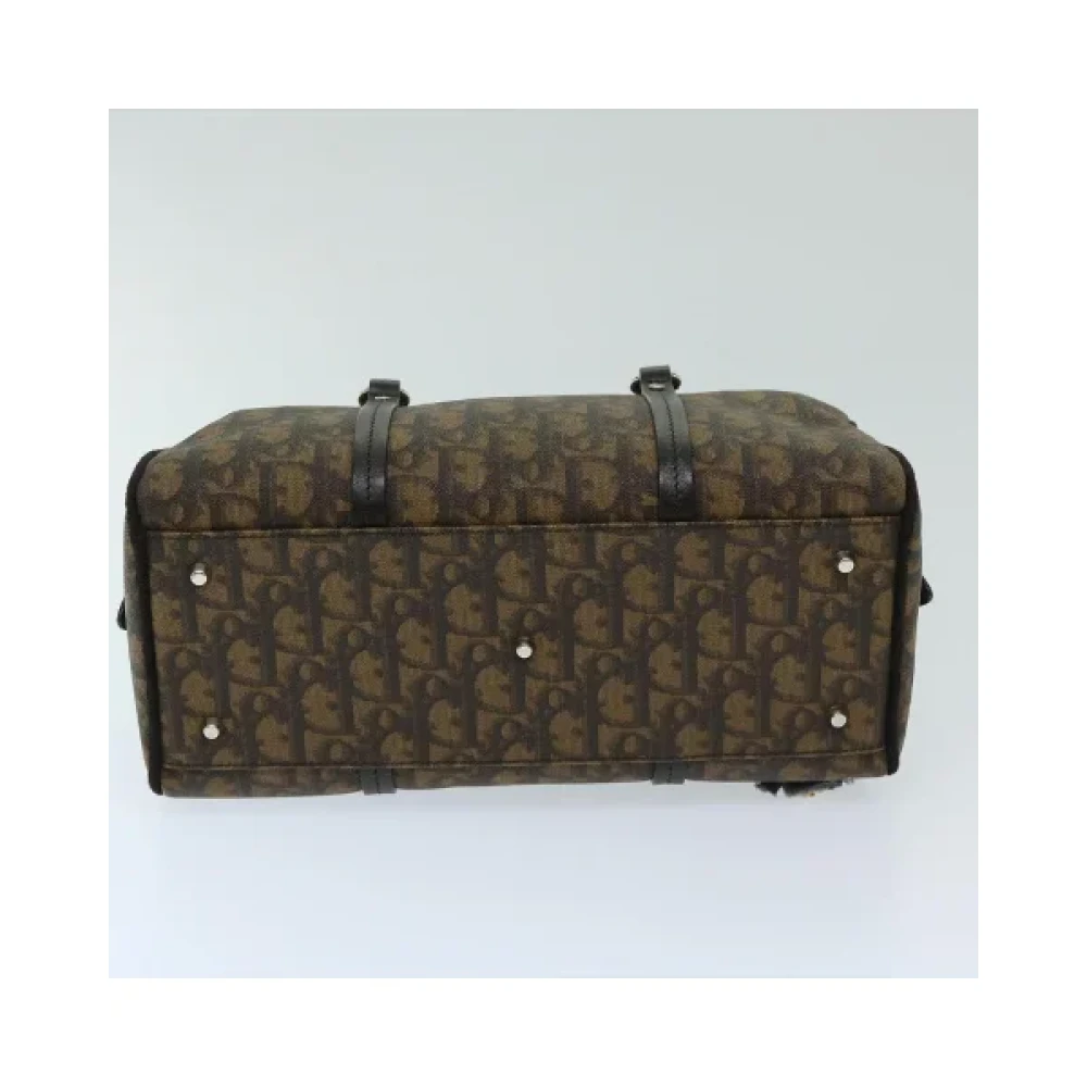 Dior Vintage Pre-owned Canvas handbags Brown Dames