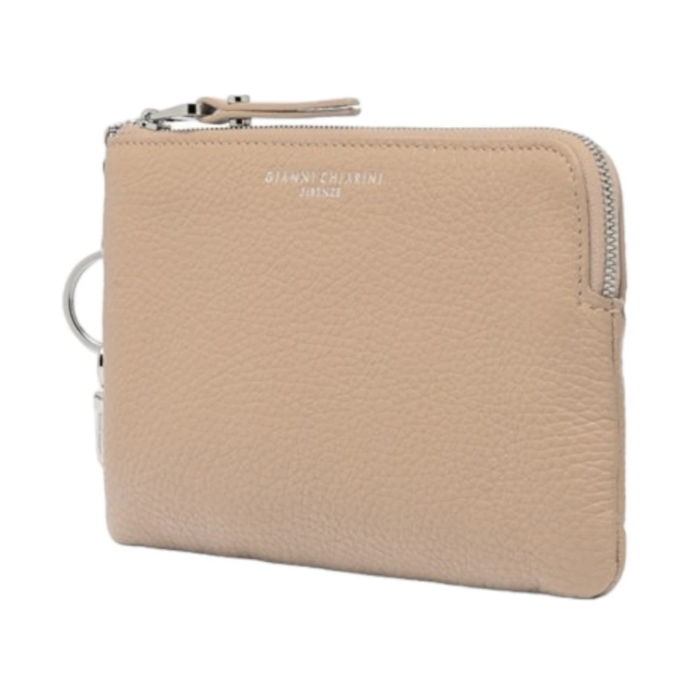 Gianni Chiarini Bruine leren portemonnee met ritssluiting Brown Dames