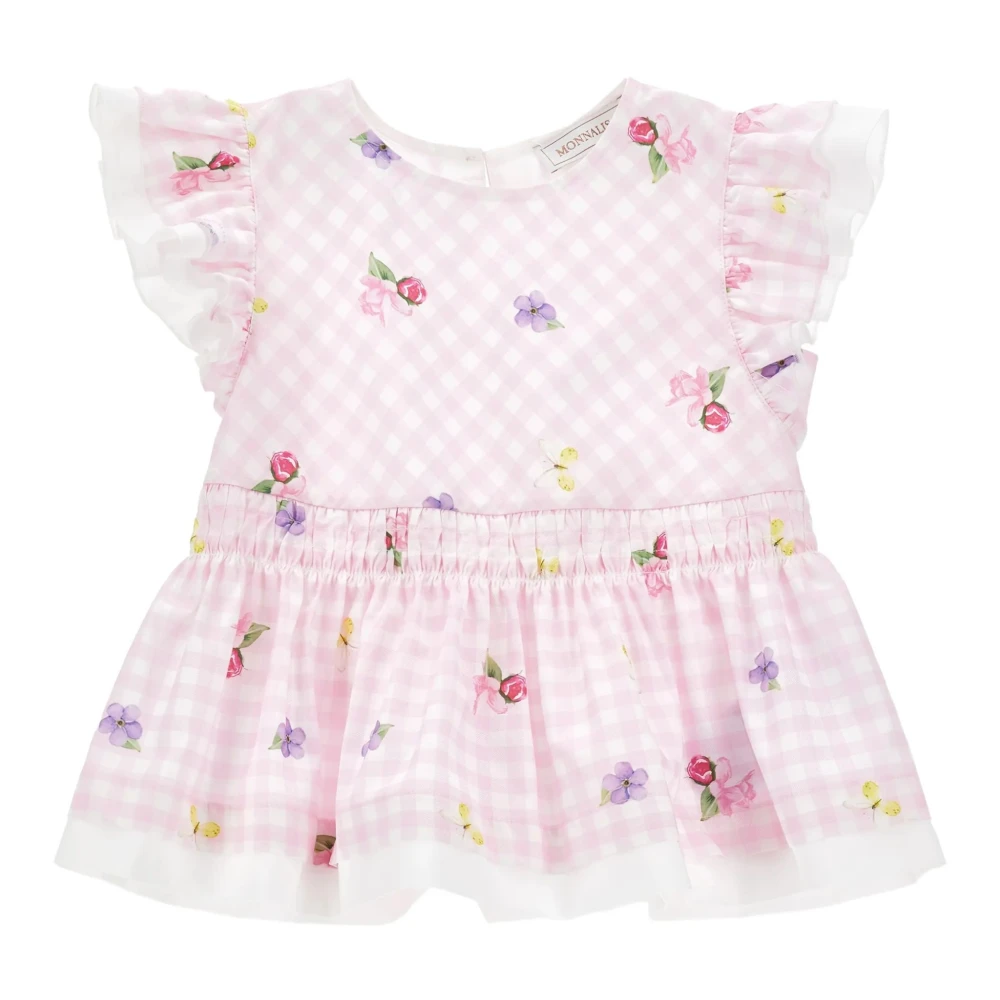 Monnalisa Girls Multicolor Ruffled-Sleeve Blouse - Dresses - 4 Y - Kids