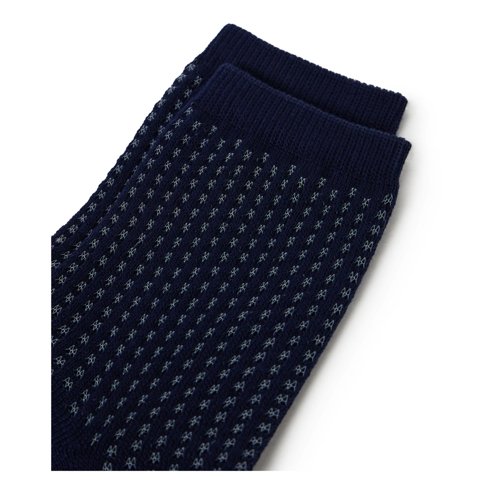 Iceberg Blauwe geperforeerde sokken met contrasterend jacquard logo Blue Dames