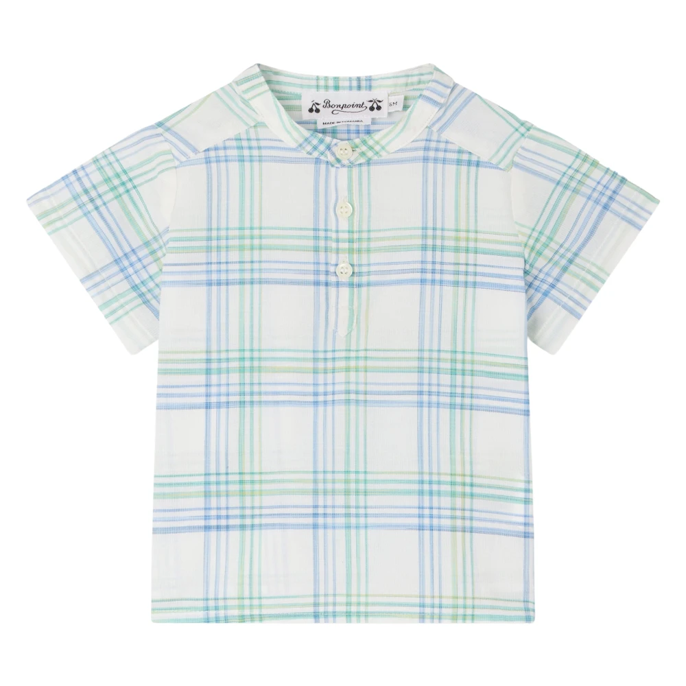 Bonpoint Blue Cesari Shirt For Baby Boys - Male - Kids Shirts - 12 M - Kids
