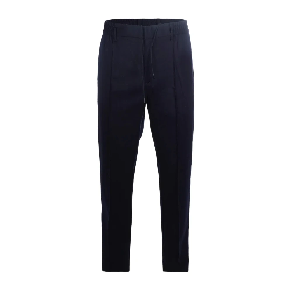 Emporio Armani Men's Blue Chinos, Xl, Stretch Virgin Wool Trousers